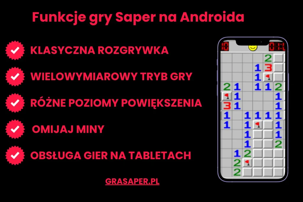 funkcje gry saper na androida